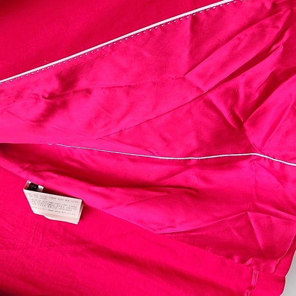 Massimo Dutti Barbiecore Bright Long Double Breasted Linen Blend Jacket - Picture 10 of 13